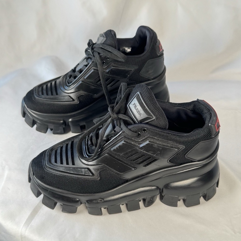 Prada Cloudbust Thunder Sneaker in Black US 7.5